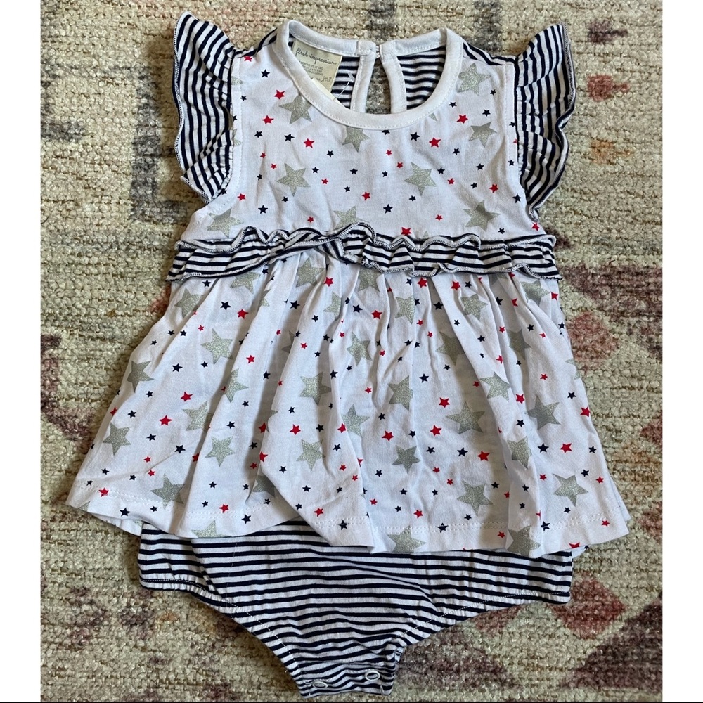 First Impressions Red White & Blue Romper